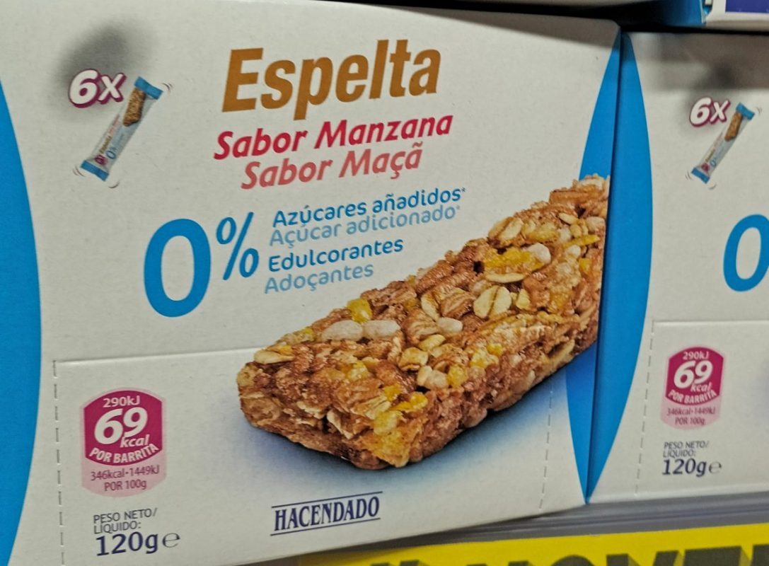 barritas de espelta de Mercadona sabor manzana